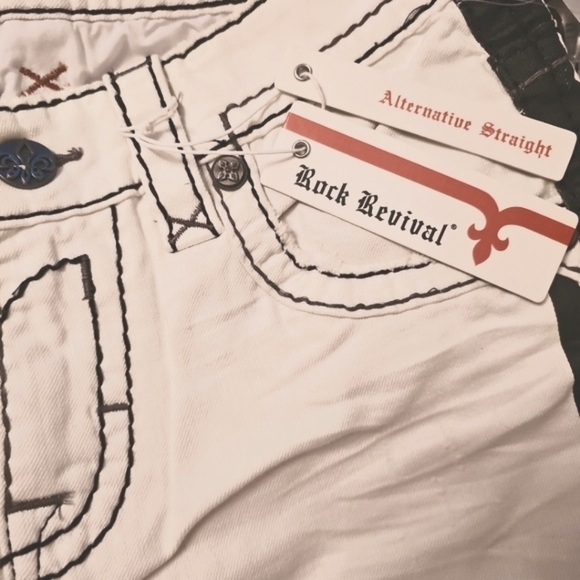 🆕️Rock Revival Barrett Alt-Straight Racer Jeans. Men's Size: W38x34L - Picture 10 of 14